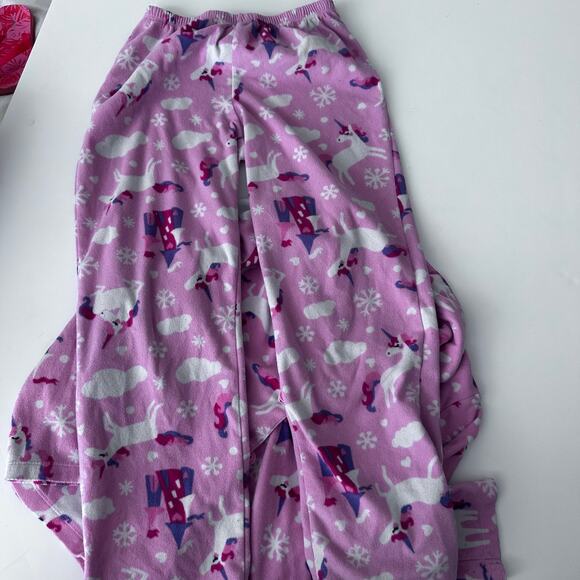 Gymboree Girls Pink Unicorn Fleece Pajamas - Size 7/8 - Picture 2 of 6